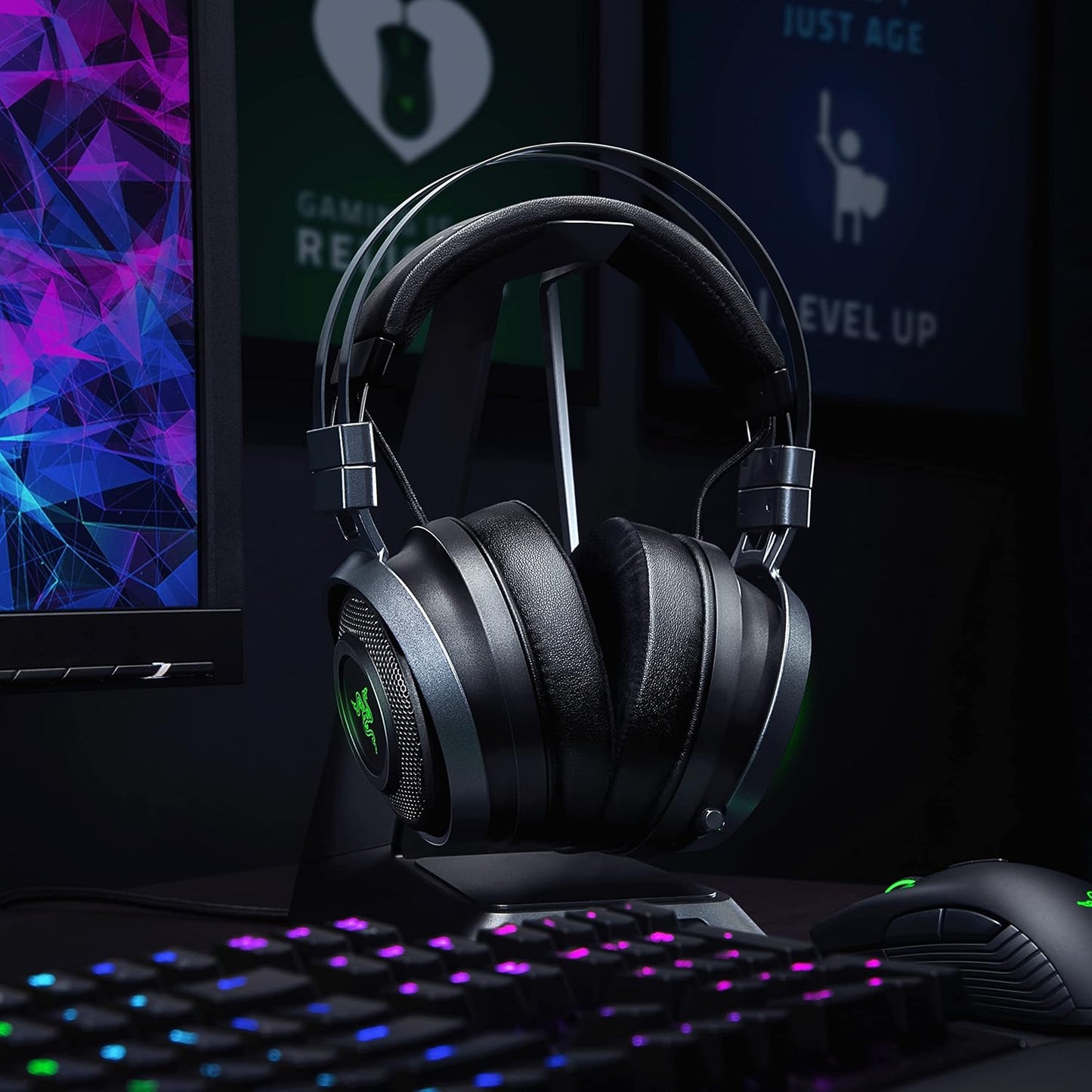 Razer RZ04-02670100-R3U1 Nari Ultimate Headset: THX, Haptic Feedback