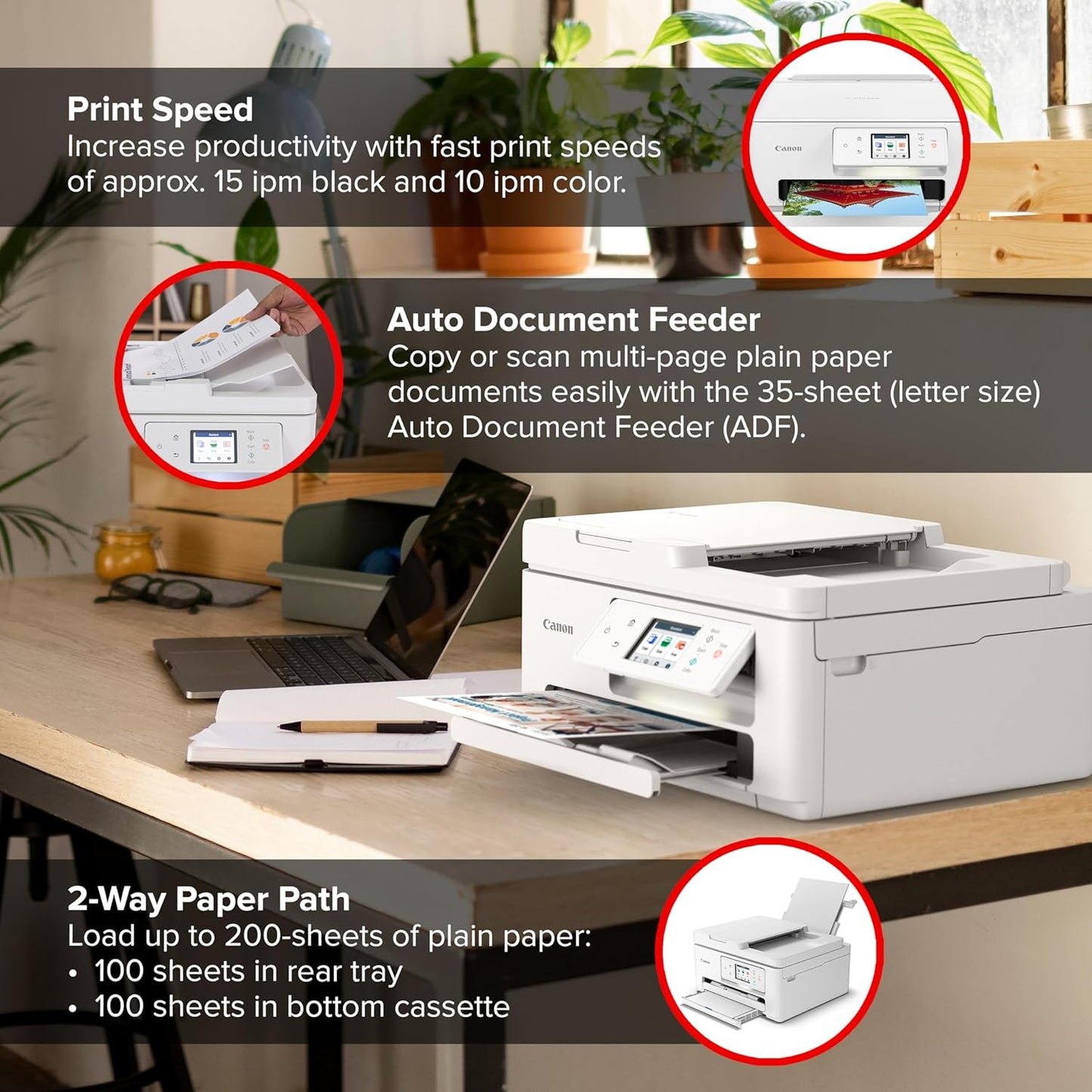 Canon 6258C002 PIXMA TR7820 Wireless All-in-One Printer