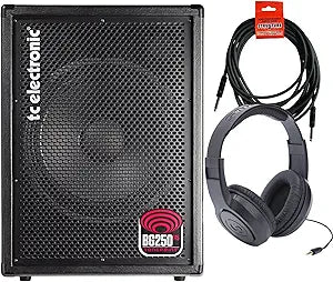 TC Electronic BG250 BUNDLE Bass Amp Combo Headphones Cable