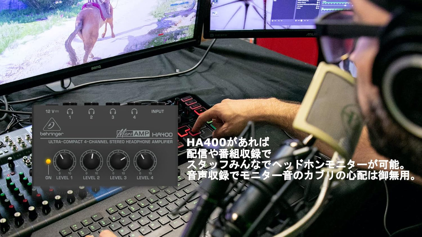 Behringer HA400 MicroAMP 4-Channel Headphone Amplifier