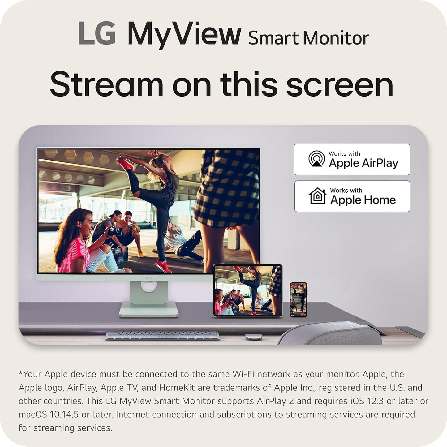 LG 27SR50F-G.AUS 27" MyView Smart Monitor Green