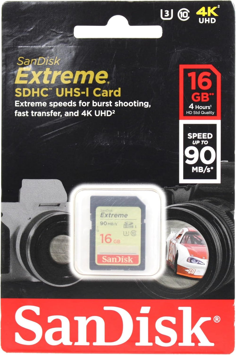 SanDisk SDSDXNE-016G-GNCIN 16GB Extreme SDHC UHS-I Card — main product image