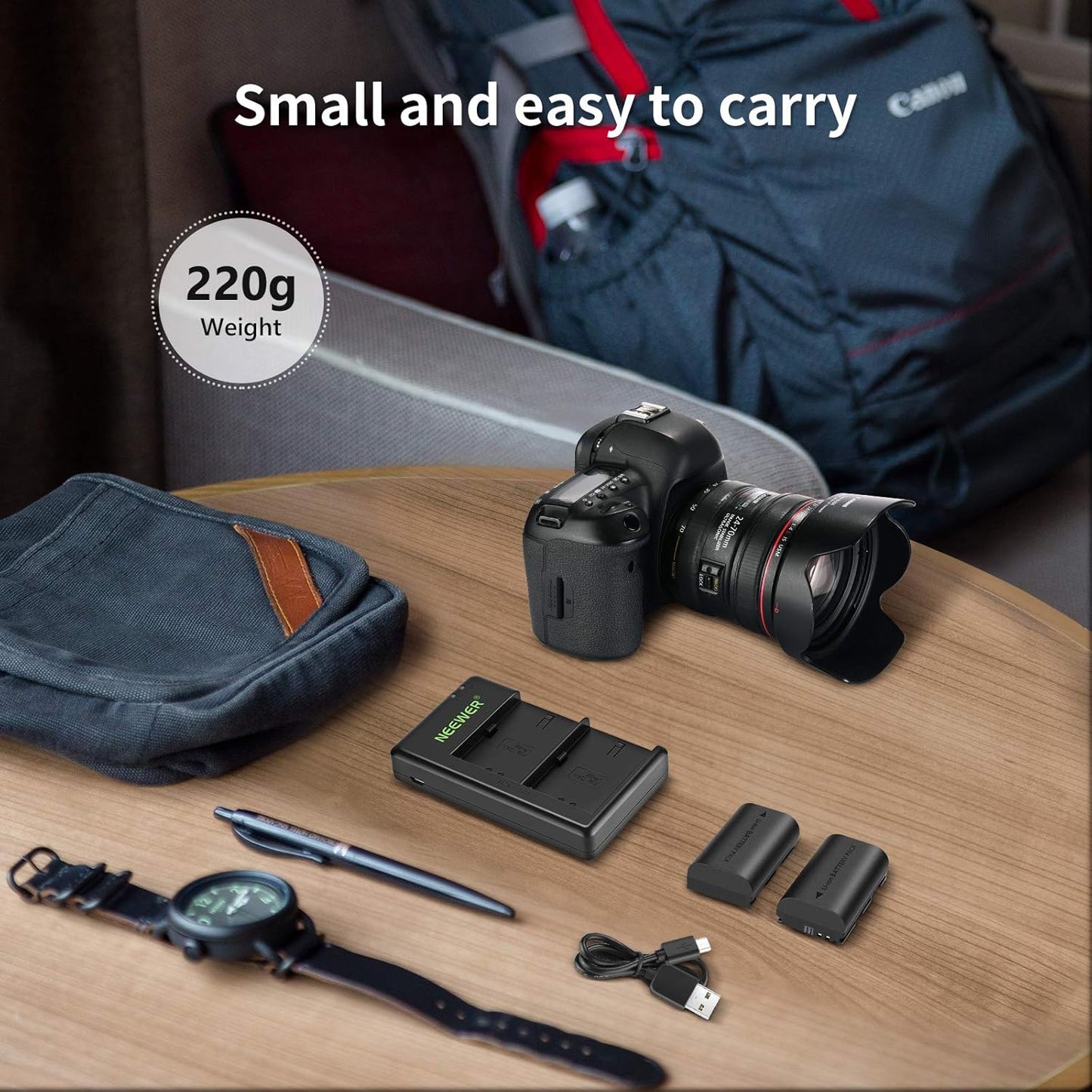 Neewer 10098226 LP-E6NH Battery Charger 2-Pack for Canon EOS