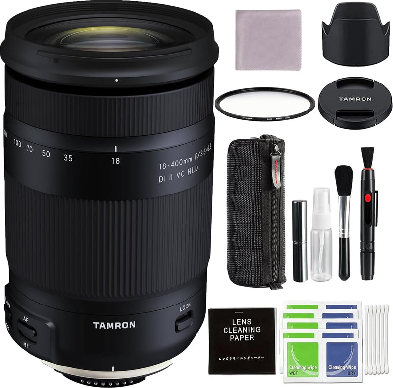 Tamron 18-400mm f/3.5-6.3 Nikon Lens Travel Bundle — main product image