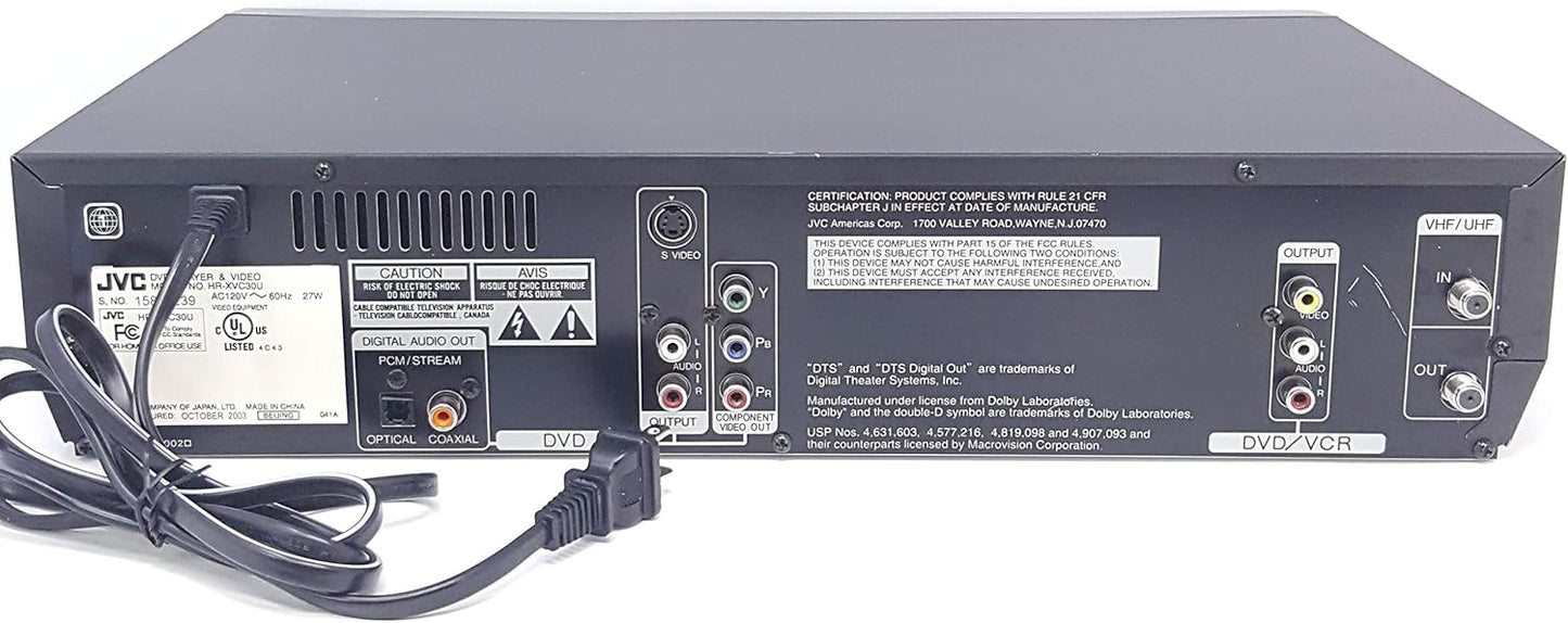 JVC HR-XVC30U Hi-Fi DVD/VCR Combo Player