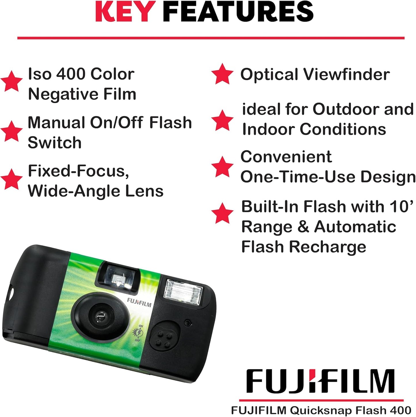 Fujifilm QuickSnap Flash 400 Disposable Camera 2-Pack