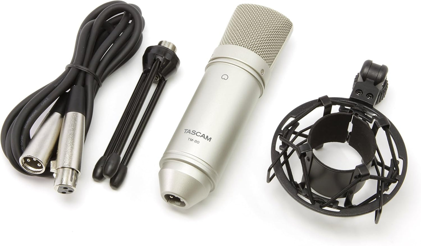 Tascam TM-80 Studio Condenser Microphone Silver
