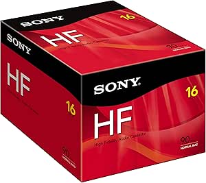 Sony 16C90HFR 90-Minute HF Cassette Tape 16-Pack