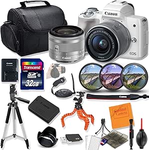 Canon M50 Mirrorless Camera 15-45mm Lens Kit Bundle