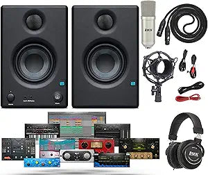 PreSonus Eris E3.5 Studio Monitor Pair Microphone Bundle
