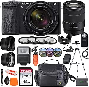 Sony Alpha a6600 Mirrorless Camera 18-135mm Lens Bundle