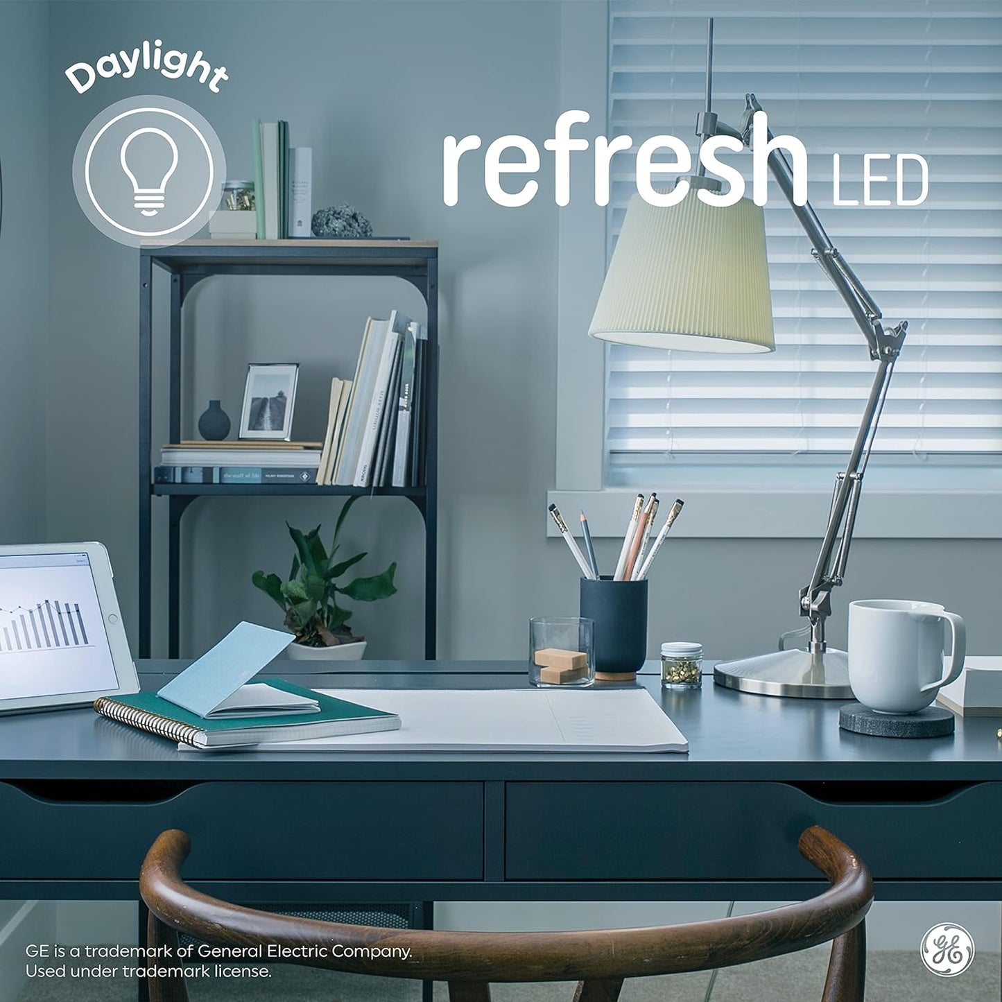 GE 31339 Refresh LED 40W Ceiling Fan Bulbs, 2-Pack