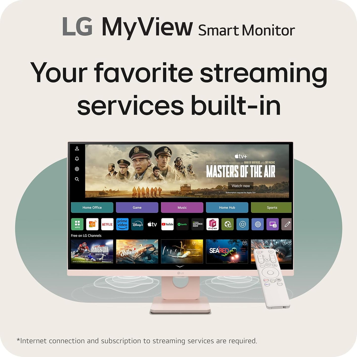 LG 27SR50F-P 27" FHD MyView Smart Monitor - Pink