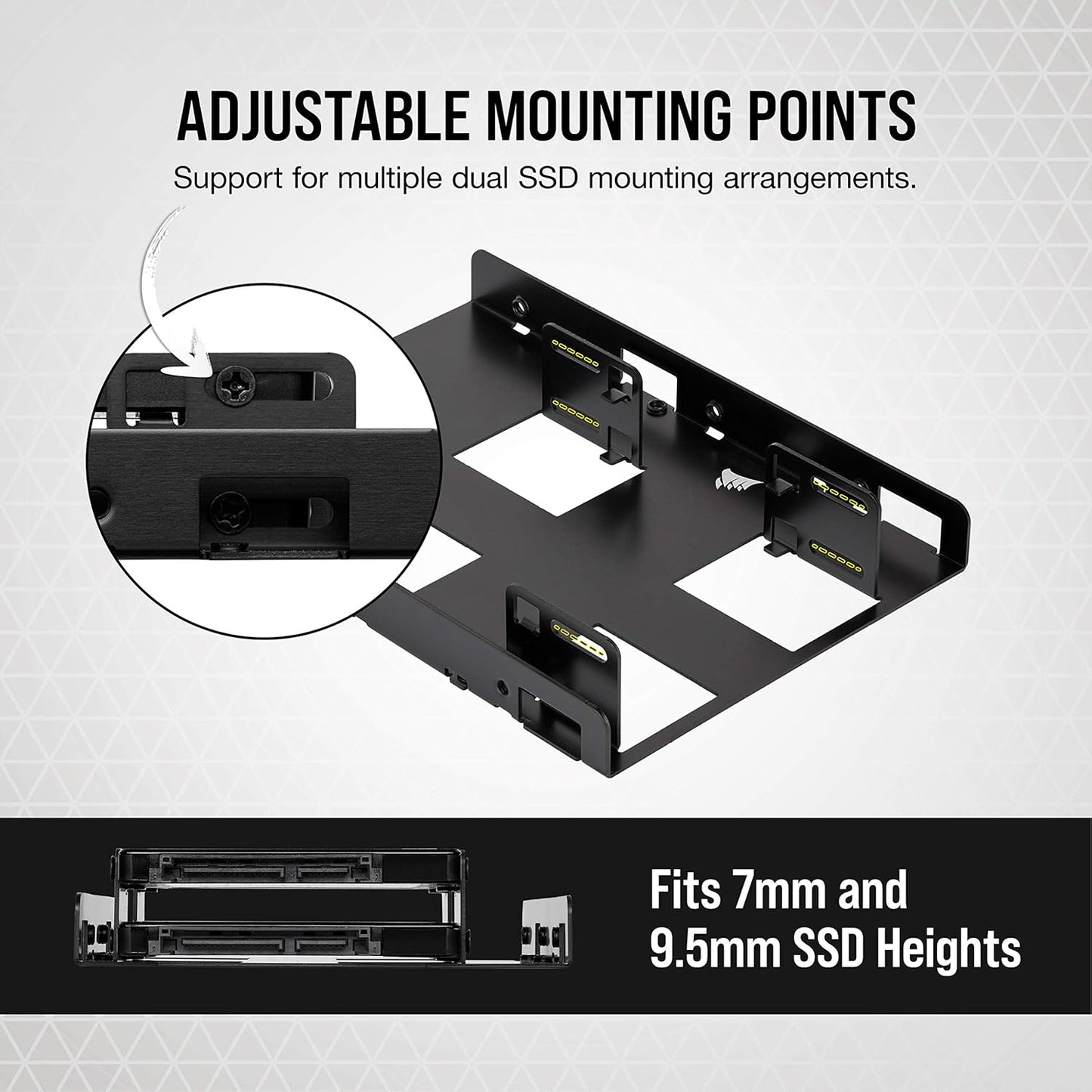 Corsair CSSD-BRKT2 Dual SSD Mounting Bracket: 3.5" to 2.5" Adapter