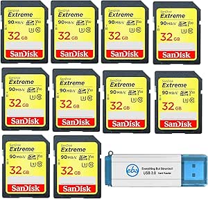 SanDisk 32GB_SD_Extreme_x10_R3 Extreme SD Card 10-Pack 4K — main product image