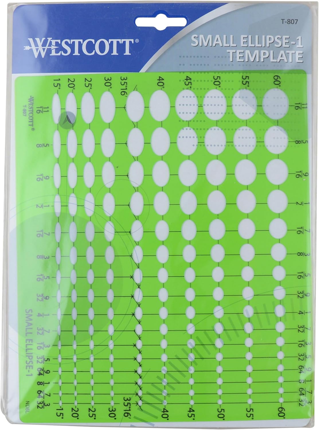 Westcott T-807 Small Ellipse Template #1