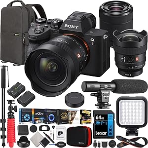 Sony a7 IV Mirrorless Camera 14mm+28-70mm Lens Kit Bundle
