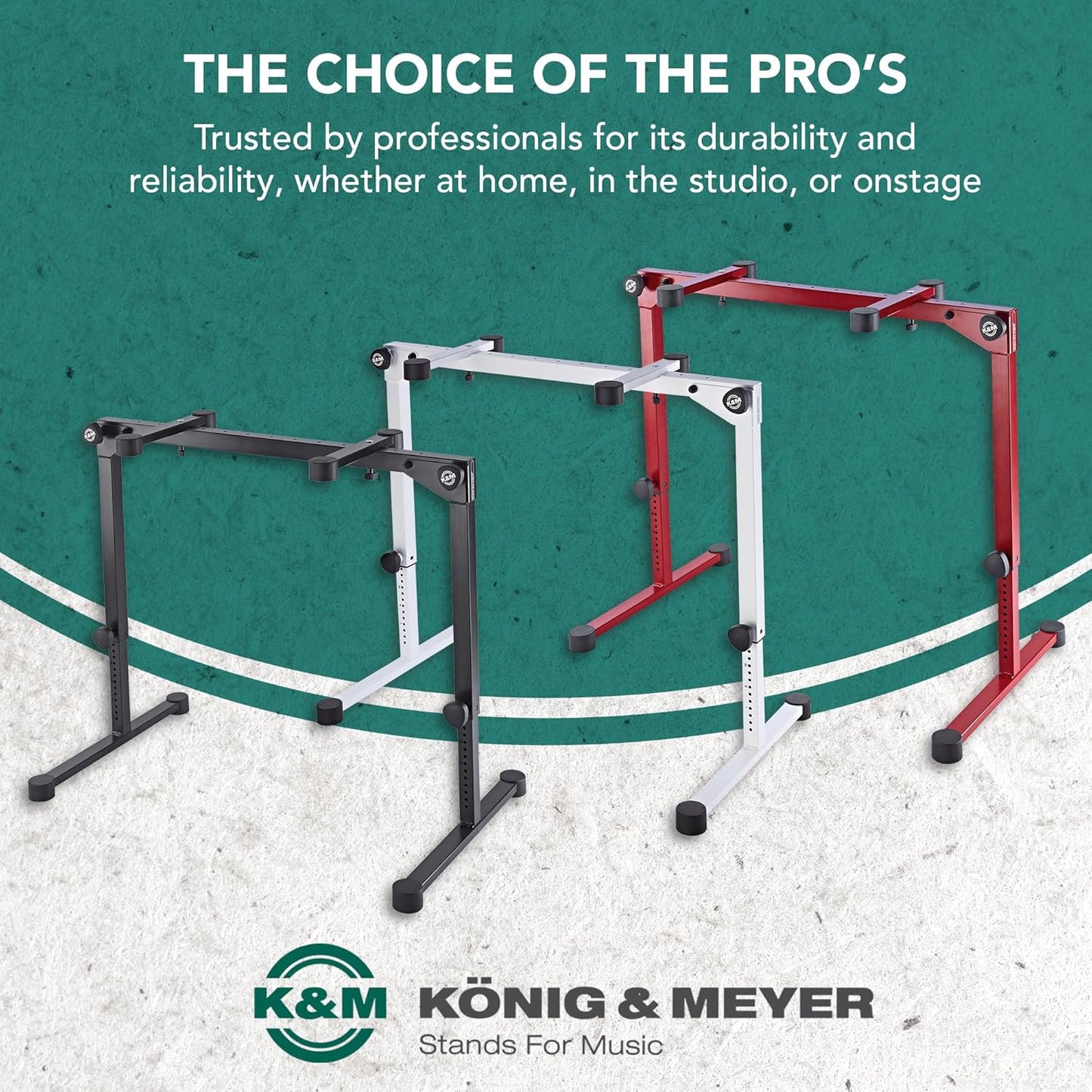 K&M 18820.019.76 Omega Pro White Keyboard Table Stand