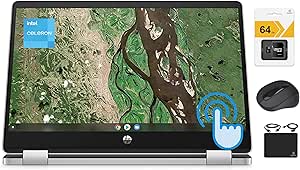HP X360 Chromebook 2-in-1 Touchscreen Laptop Bundle