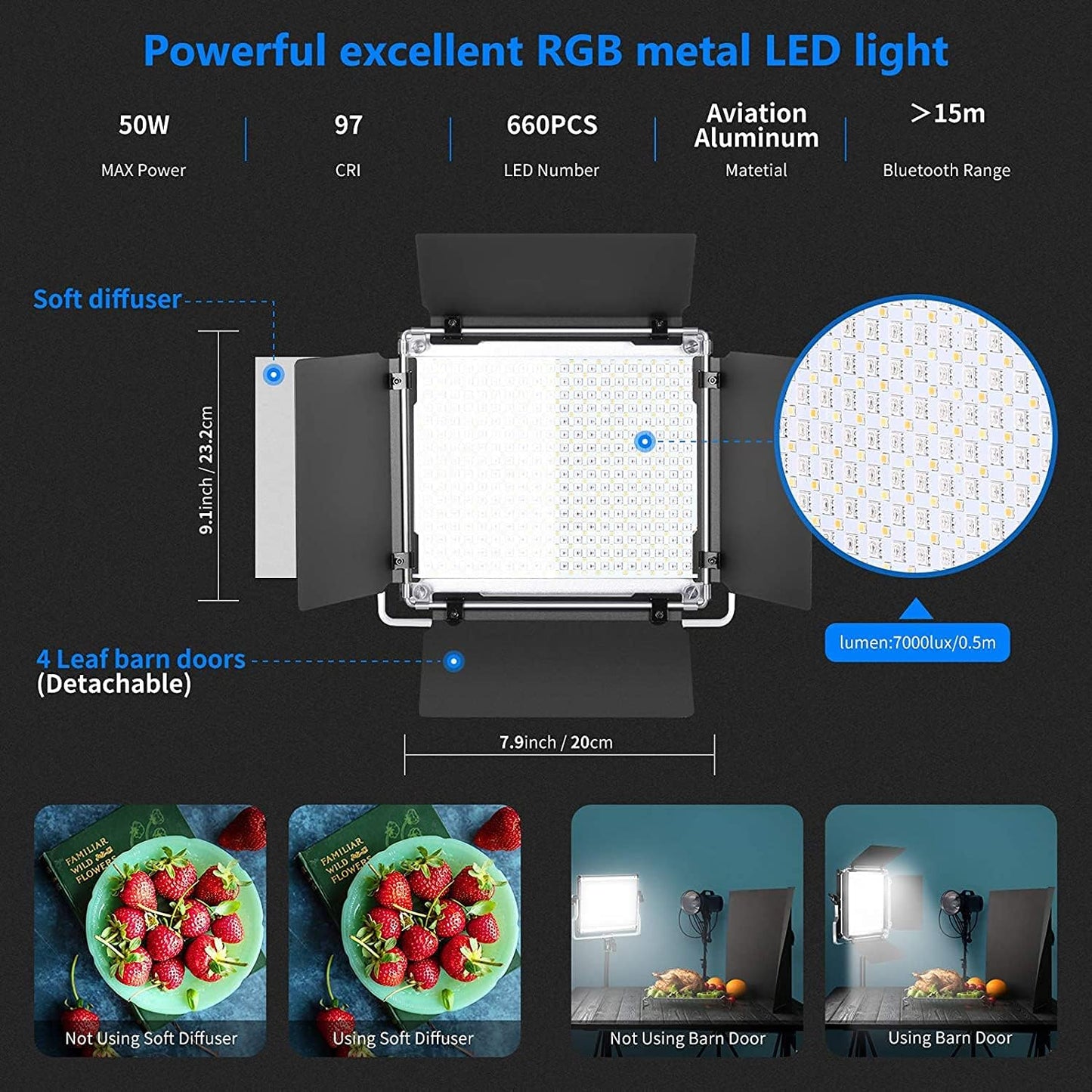 Neewer 10098770 660 PRO RGB LED Video Light APP Control