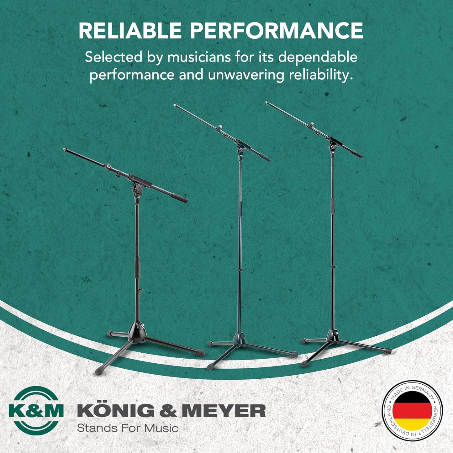 K&M 21075.500.55 Tripod Microphone Stand Boom Arm