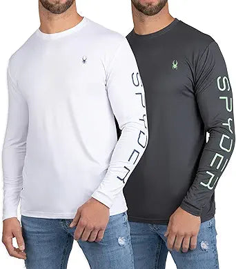 Spyder Crew Neck Long Sleeve Mens Undershirt Dry Fit Shirt — main product image