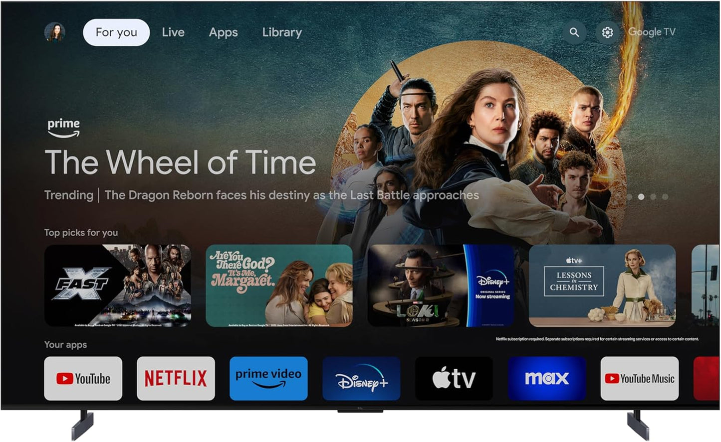 TCL 98QM851G 98-Inch QD-Mini LED 4K Google Smart TV