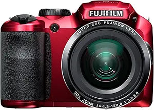 Fujifilm FinePix S6800: 16MP Digital Camera, 30x Zoom, Red