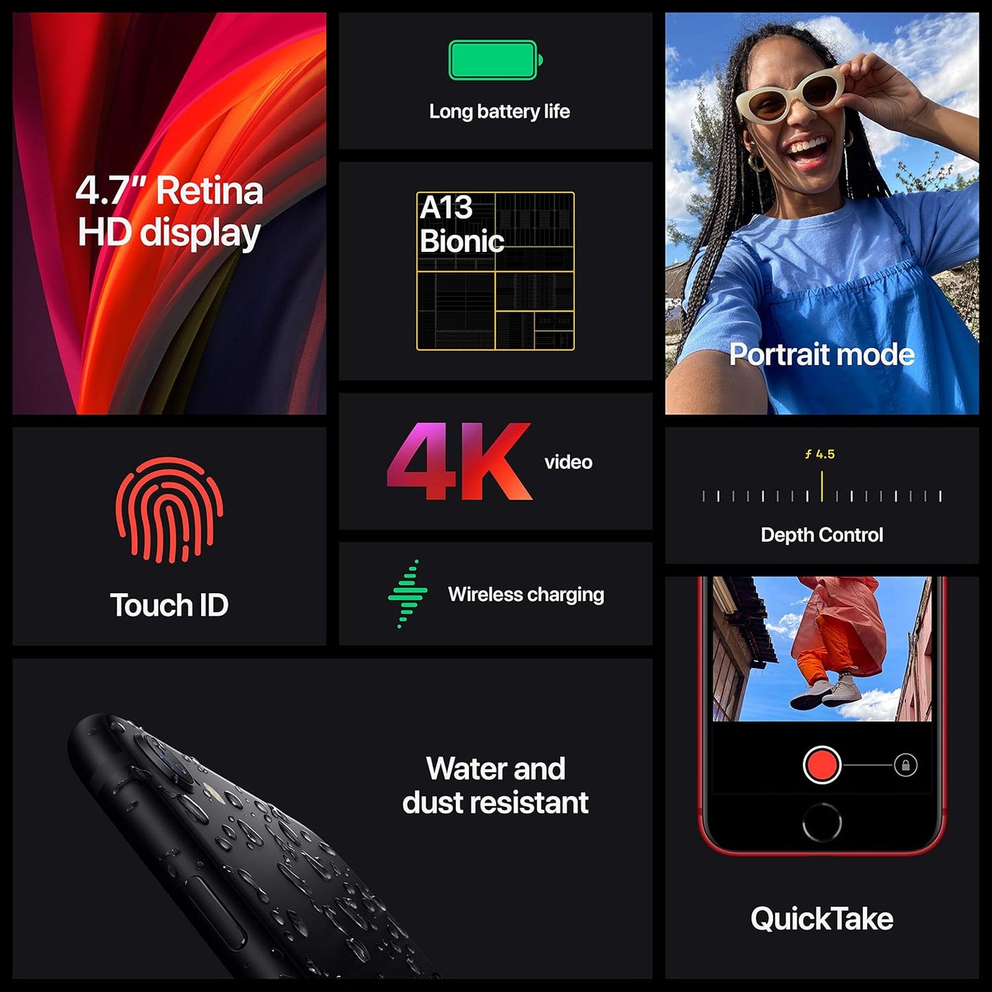 Apple IPHONE SE BLACK 256GB Prepaid Simple Mobile Locked