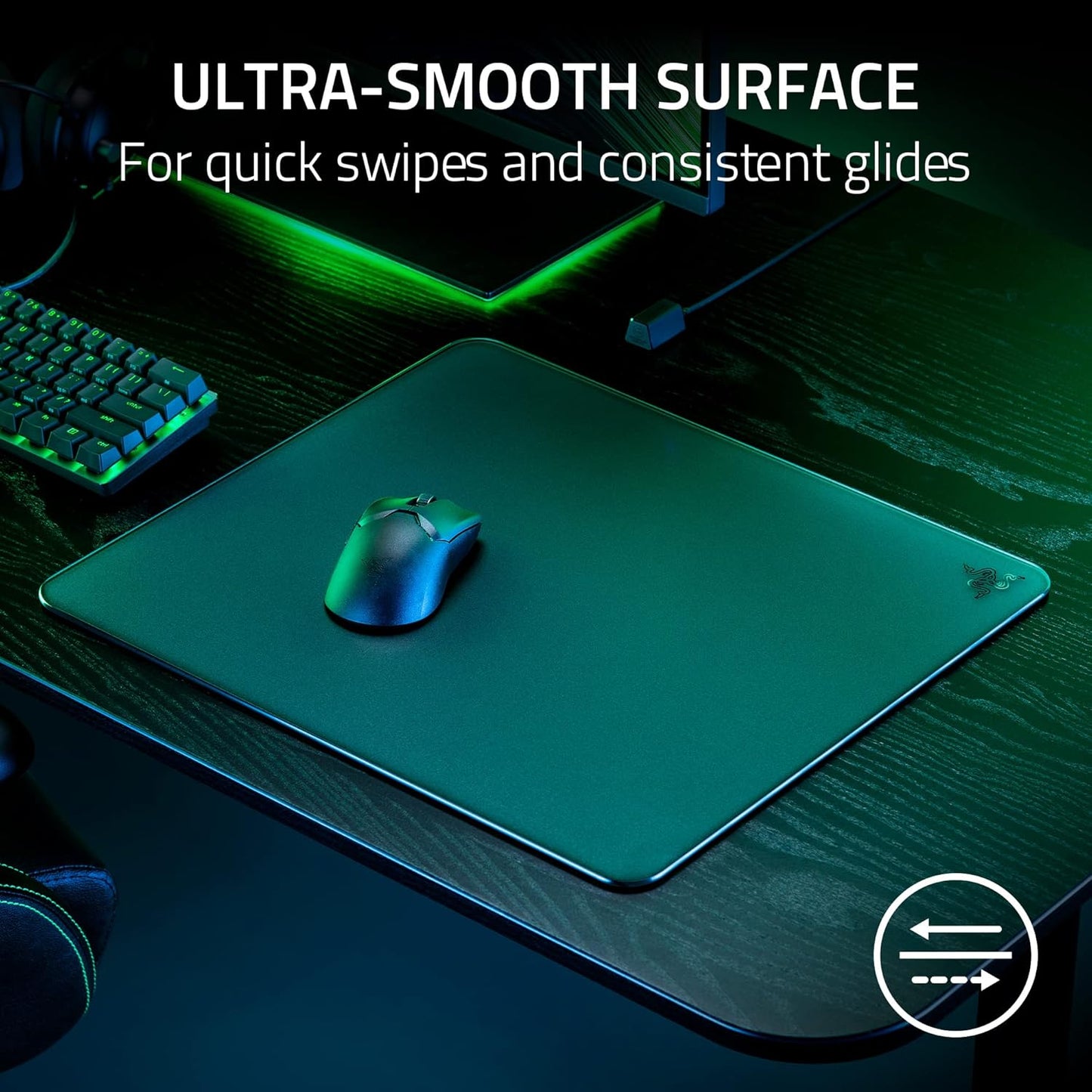 Razer Atlas Tempered Glass Gaming Mouse Mat (Renewed)