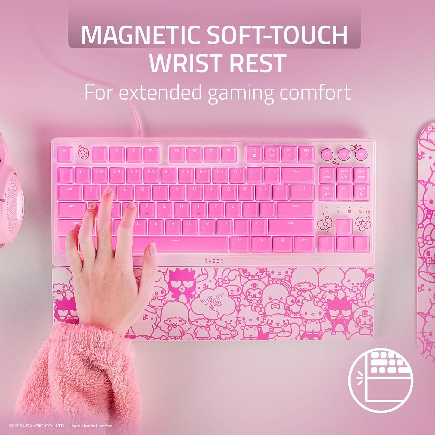 Razer RZ03-04881900-R3M1 Ornata V3 TKL Hello Kitty Keyboard