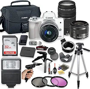 Canon M50 Mirrorless Camera Kit with Adapter Bundle