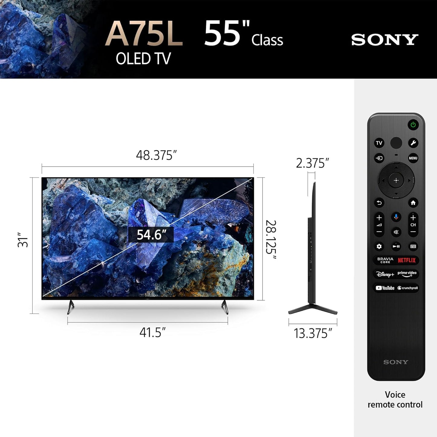 Sony XR55A75L 55" BRAVIA XR OLED 4K Google TV
