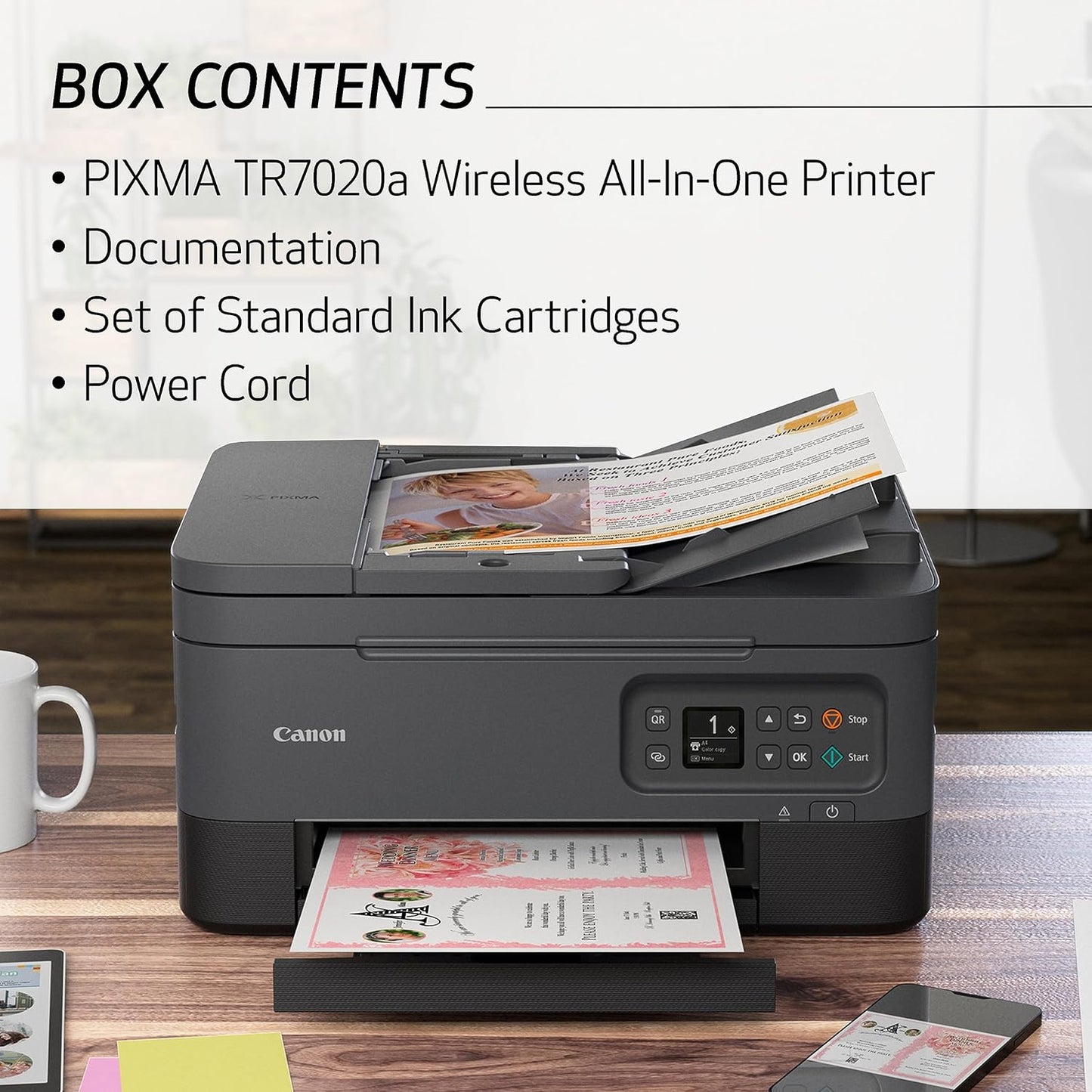 Canon 4460C052 PIXMA TR7020a Wireless All-in-One Printer