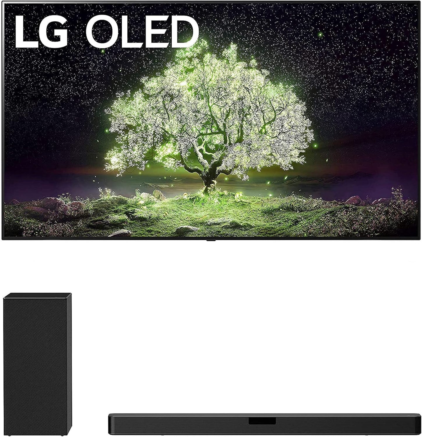 LG OLED65A1PUA 65-Inch 4K OLED TV Soundbar Bundle (Used)
