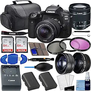 Canon EOS 90D DSLR Camera Bundle - 18-55mm Lens & Kit