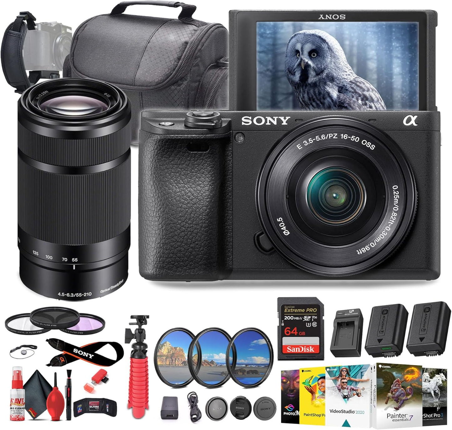 Sony a6400 Mirrorless Camera 16-50mm Lens Kit (Renewed)