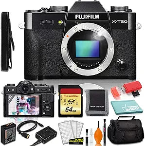 Fujifilm 16542490 X-T20 Mirrorless Camera Body Only Bundle