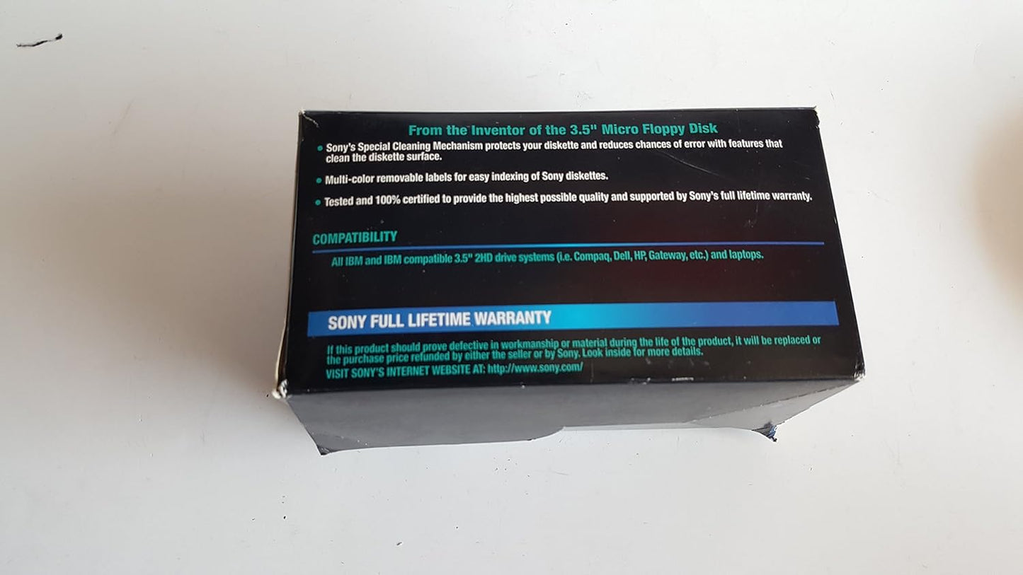 Sony 50MFD-2HD 3.5" IBM Formatted Floppy Disks 50-Pack