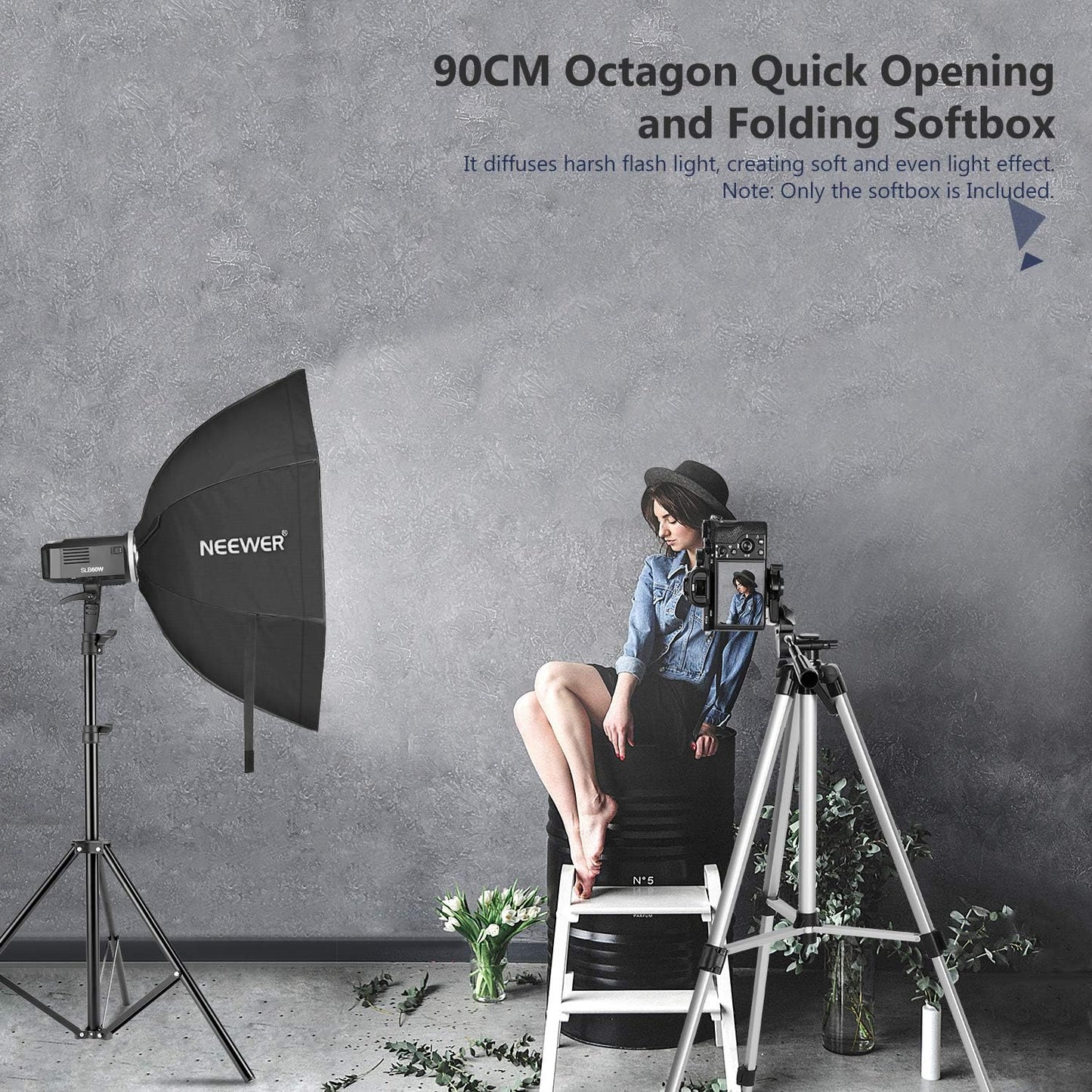Neewer 90cm Octagonal Softbox Bowens Mount Grid