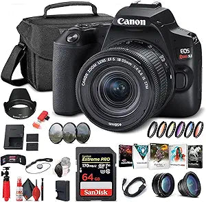 Canon EOS Rebel SL3 DSLR 18-55mm Lens Bundle (Renewed)