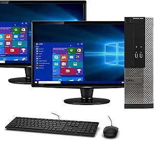 Dell OptiPlex 3020 SFF Desktop - i5, 16GB RAM, SSD+HDD, Dual Monitors (Renewed)