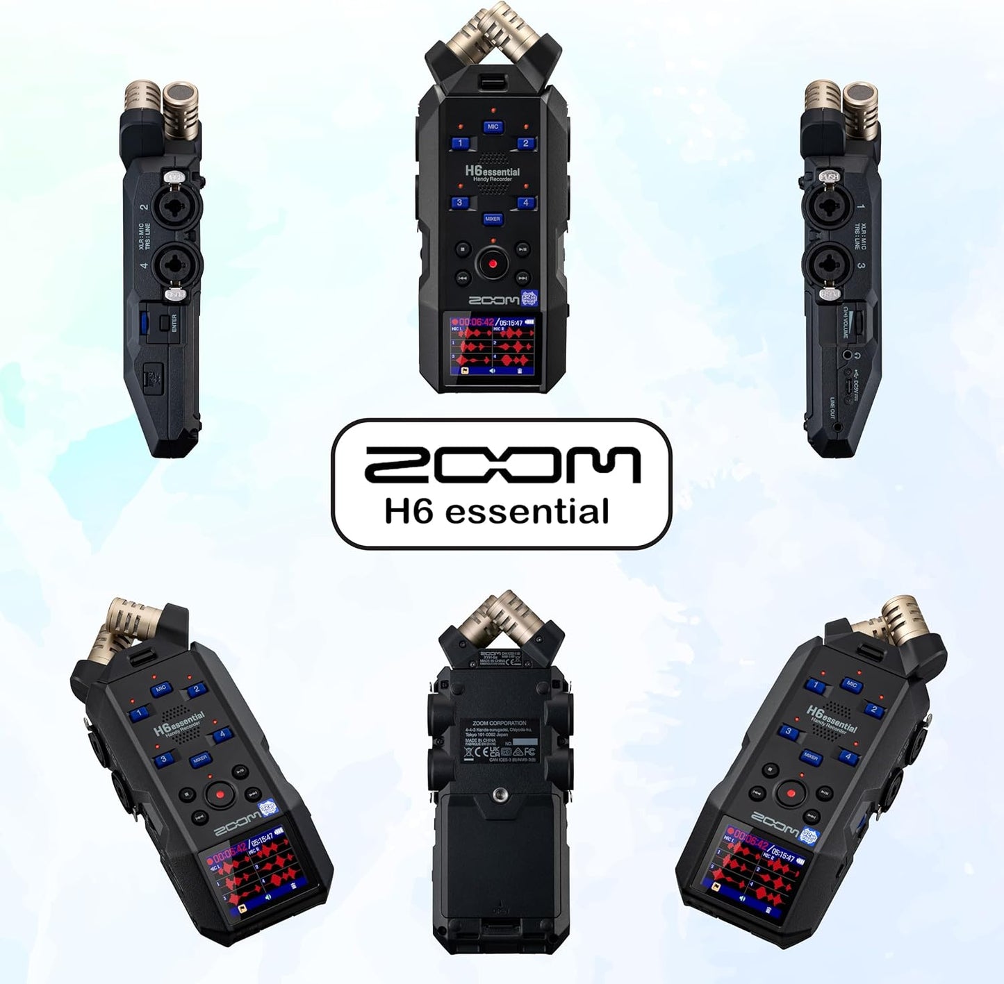 Zoom H6essential Handy Recorder Bundle XLR Cables