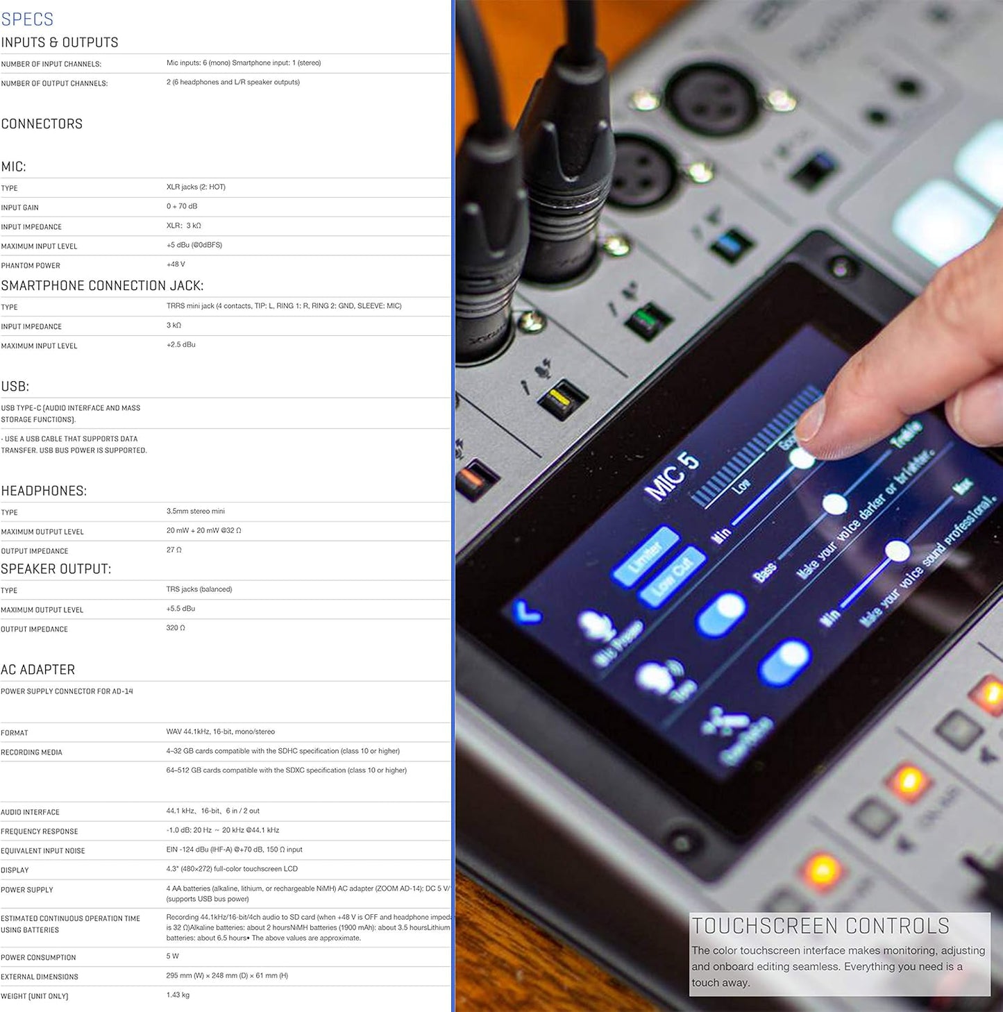 Zoom ZP8 K4 PodTrak P8 Podcast Mic Bundle