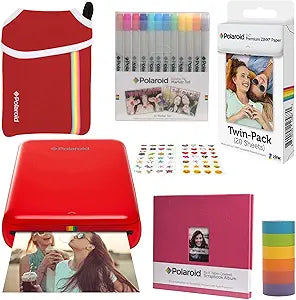 Polaroid AMZASK9MP01R Zip Printer Scrapbook Bundle