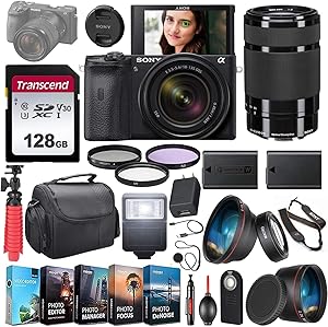 Sony A6600 2LK Alpha Mirrorless Camera Two Lens Bundle