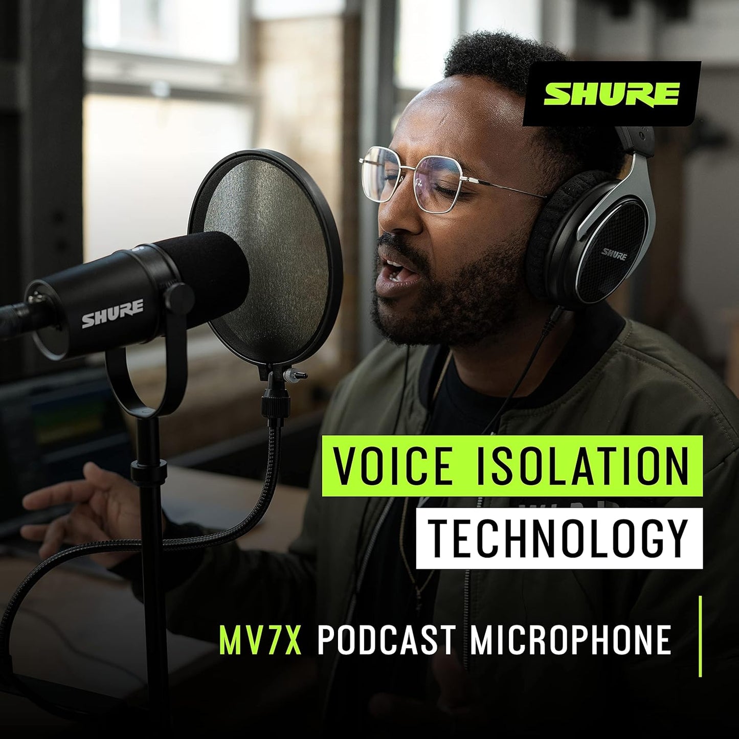 Shure MV7X XLR Dynamic Microphone for Podcasting