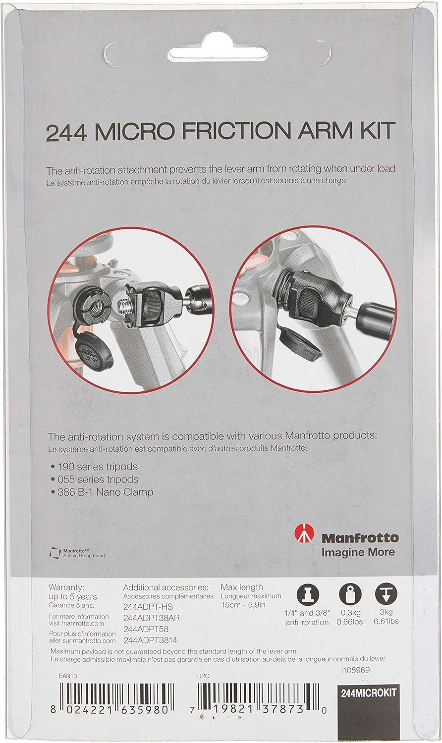 Manfrotto 244MICROKIT Micro Friction Arm with Nano Clamp