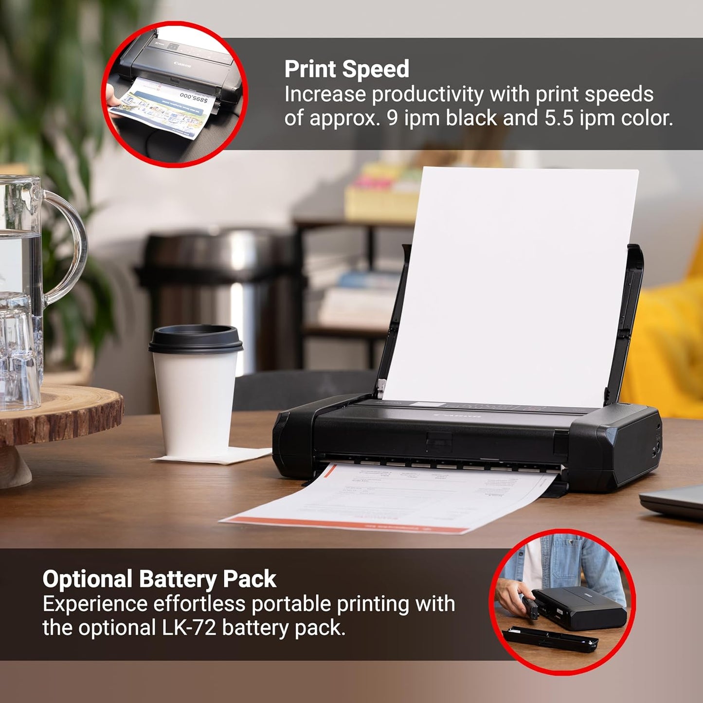 Canon 4167C042 PIXMA TR150 Wireless Portable Printer