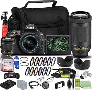 Nikon D5600 DSLR Camera with 18-55mm & 70-300mm Lens Kit — main product image